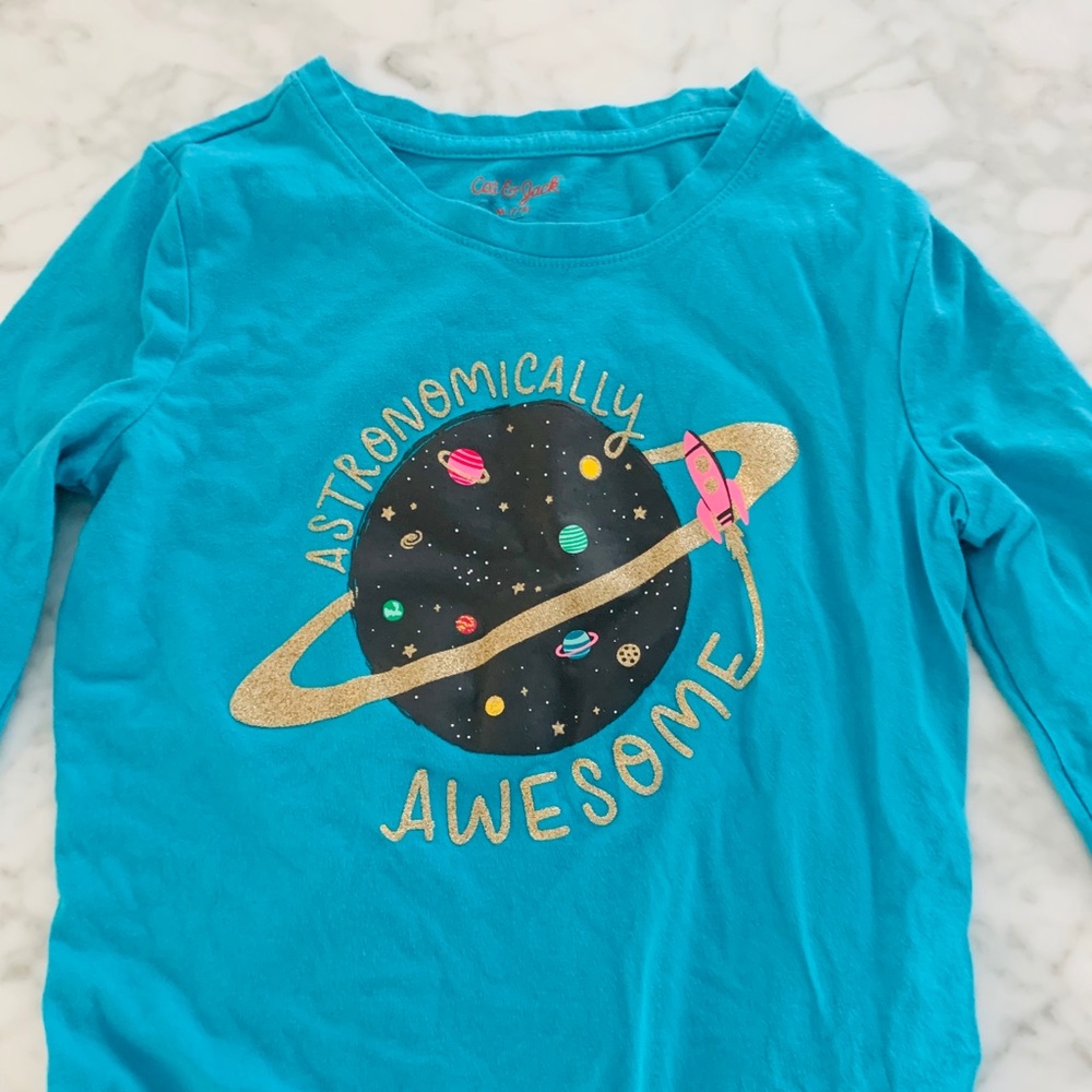 Girls long sleeve space tee